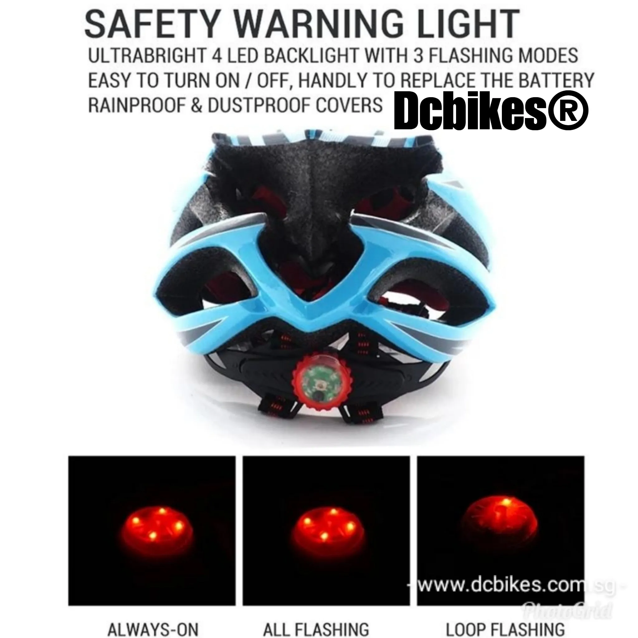 Lightweight Cycling Protective Helmet   Integrated Safety Warning Led