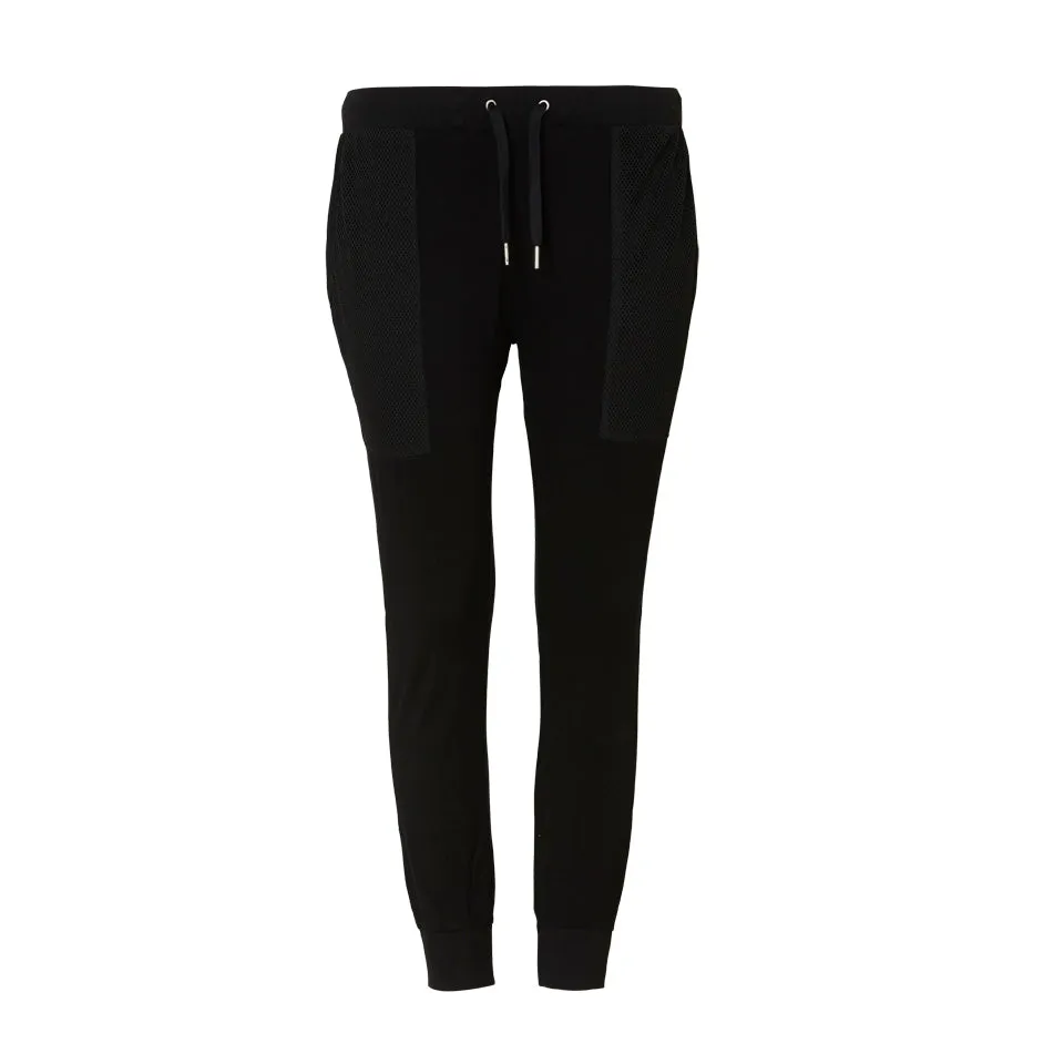LILLY 3/4 MESH POCKET PANT - BLACK