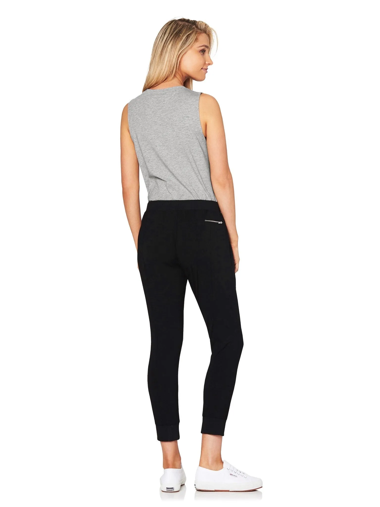 LILLY 3/4 MESH POCKET PANT - BLACK