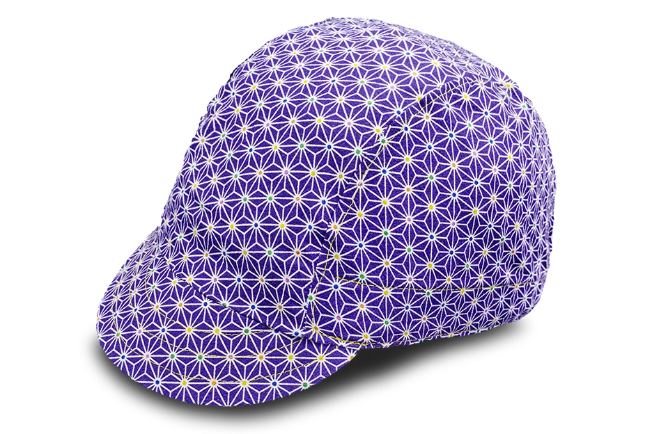 Little Purple Sashiko Star Cycling Cap