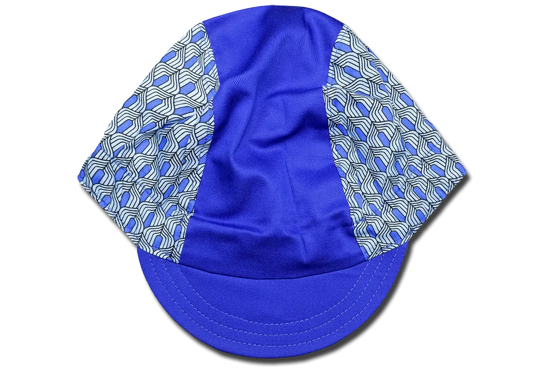 Little Retro Blue Cycling Cap