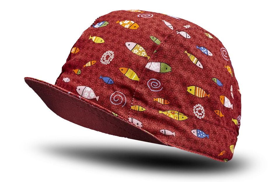 Little Sakana Maroon Cycling Cap