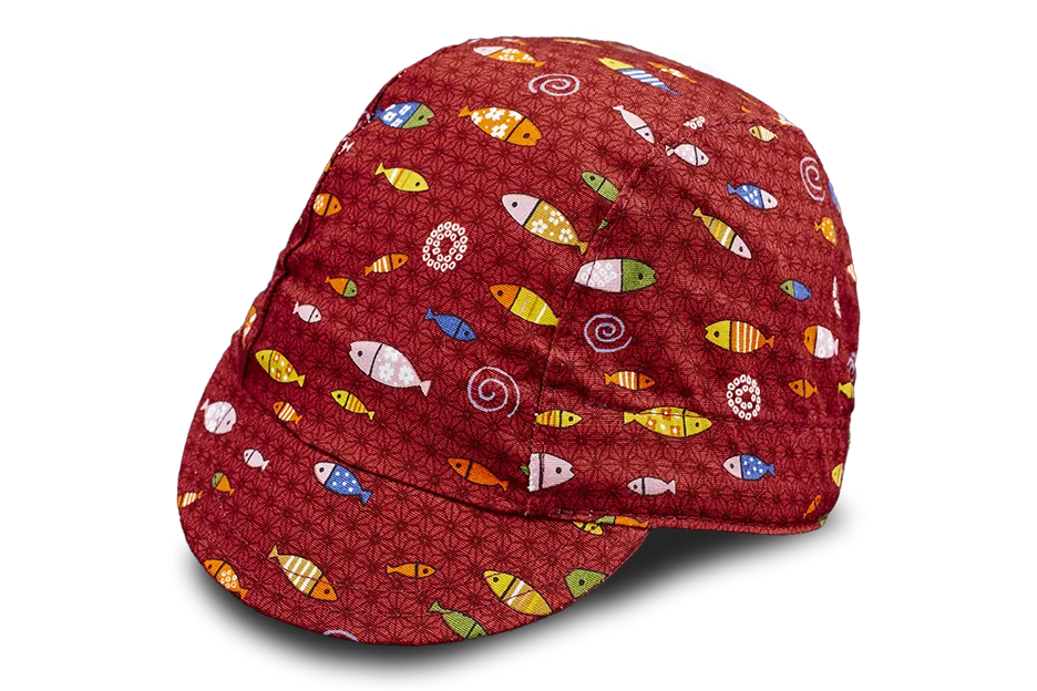 Little Sakana Maroon Cycling Cap