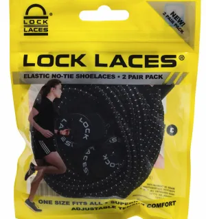 Lock Laces - Black - 2 Pair Pack