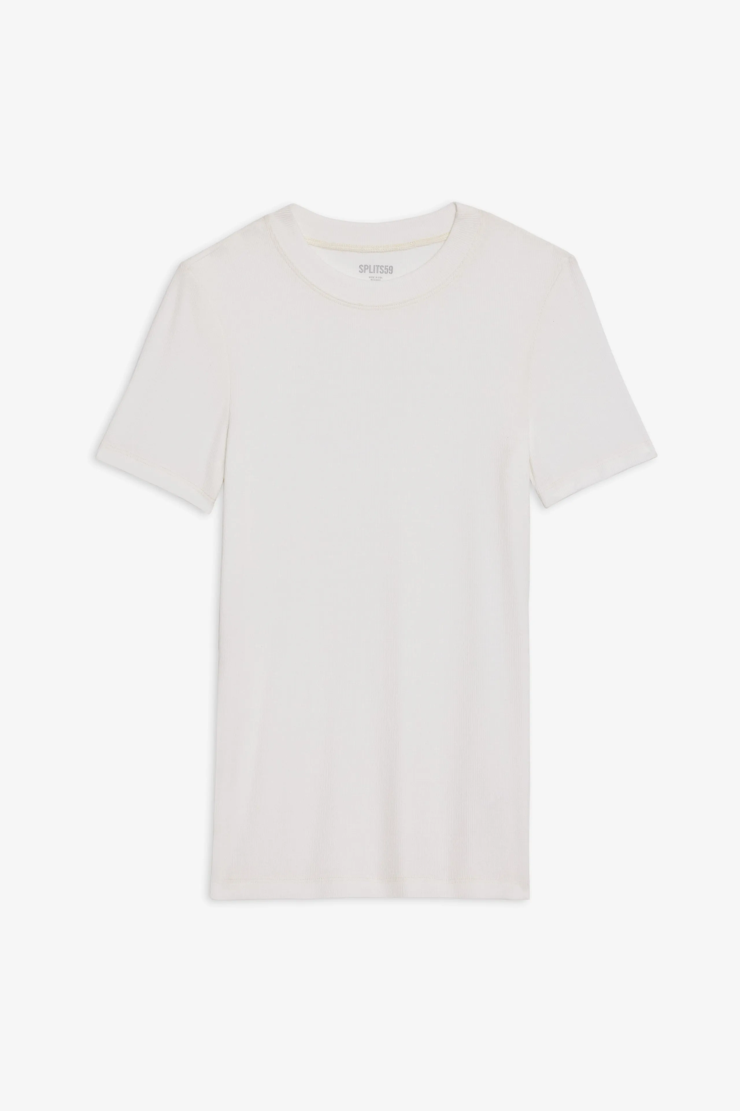 Louise Rib Short Sleeve - White
