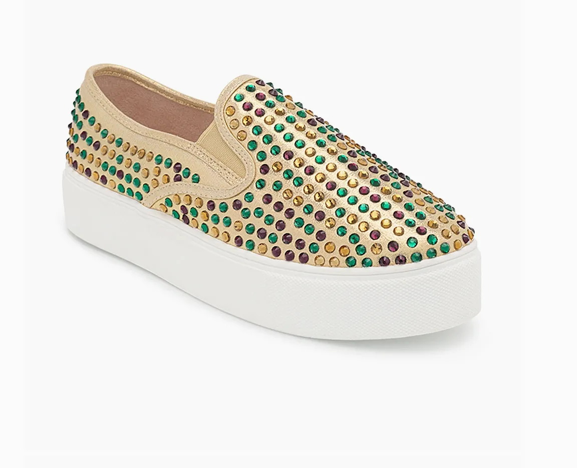 Mardi Gras Rhinestone Tennis Shoes