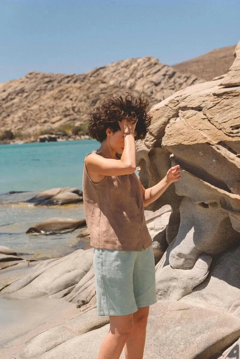 Matilda Long Linen Shorts | Multiple Colours