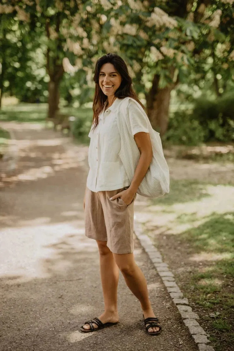 Matilda Long Linen Shorts | Multiple Colours