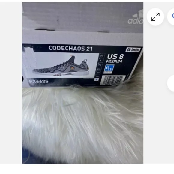 Men Adidas Spikeless Golf Shoes CODECHAOS 21 Primeblue Size 8 FX6625 Gray White