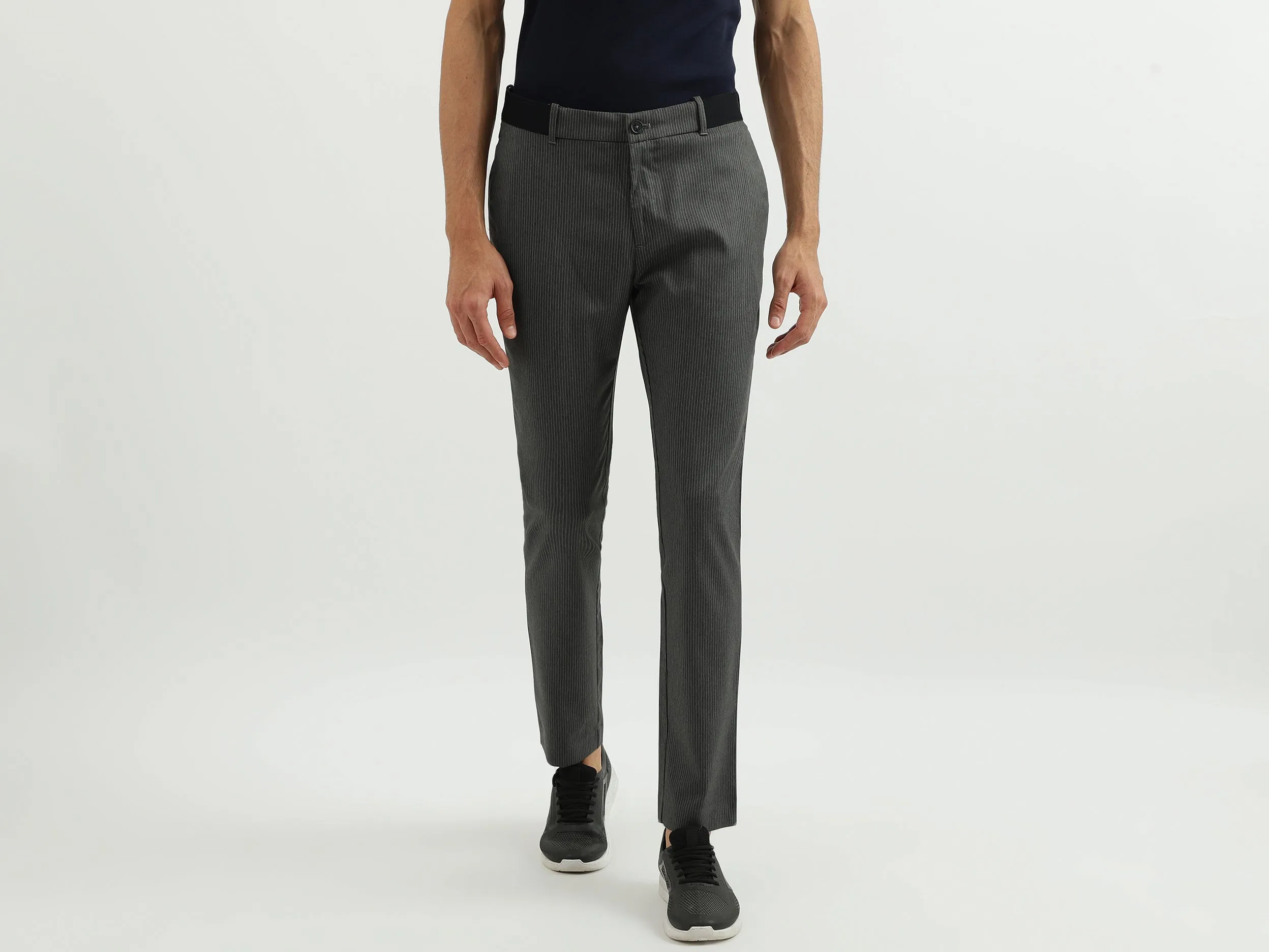 Men Stripe Slim Fit Trouser