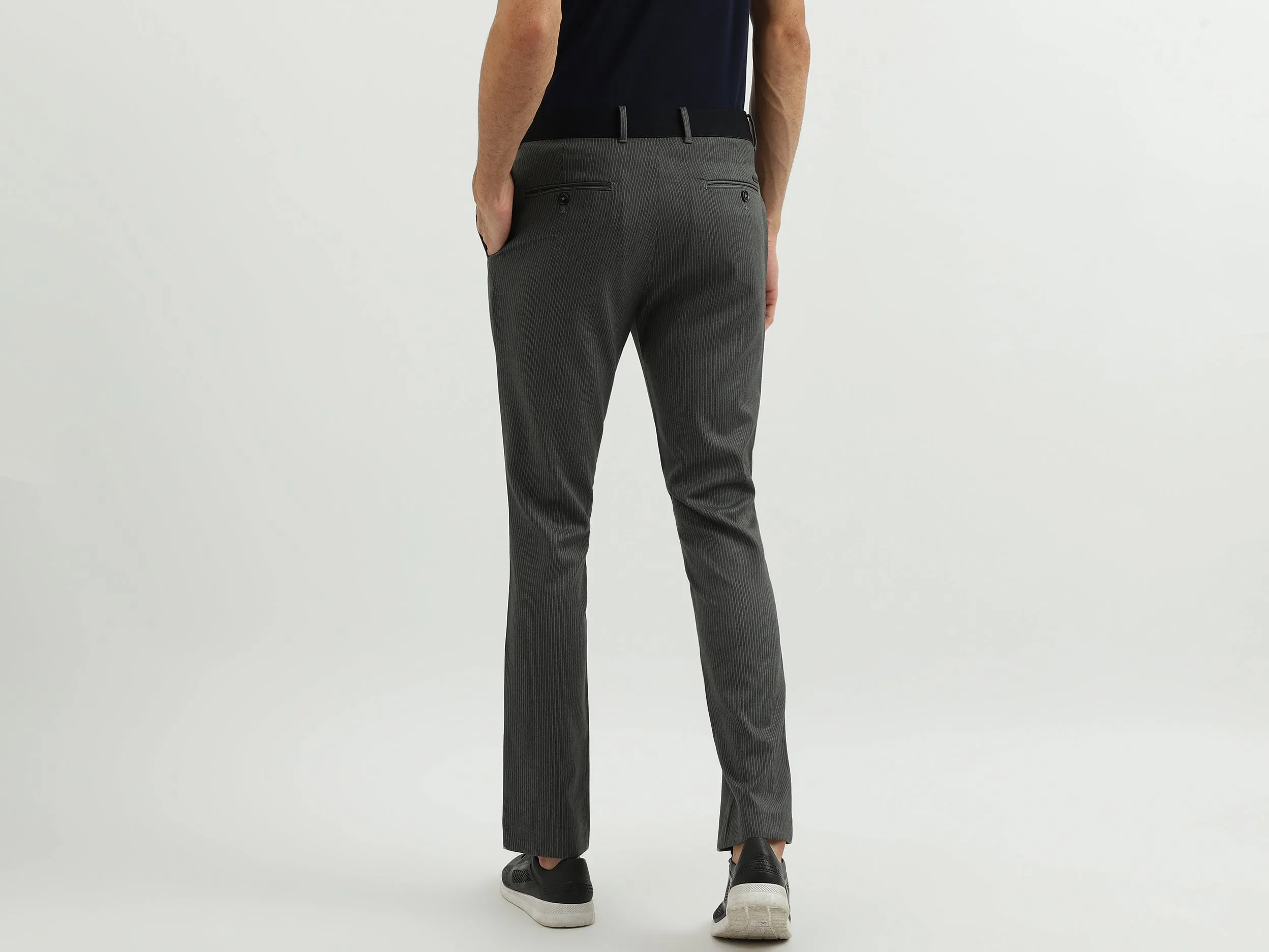 Men Stripe Slim Fit Trouser