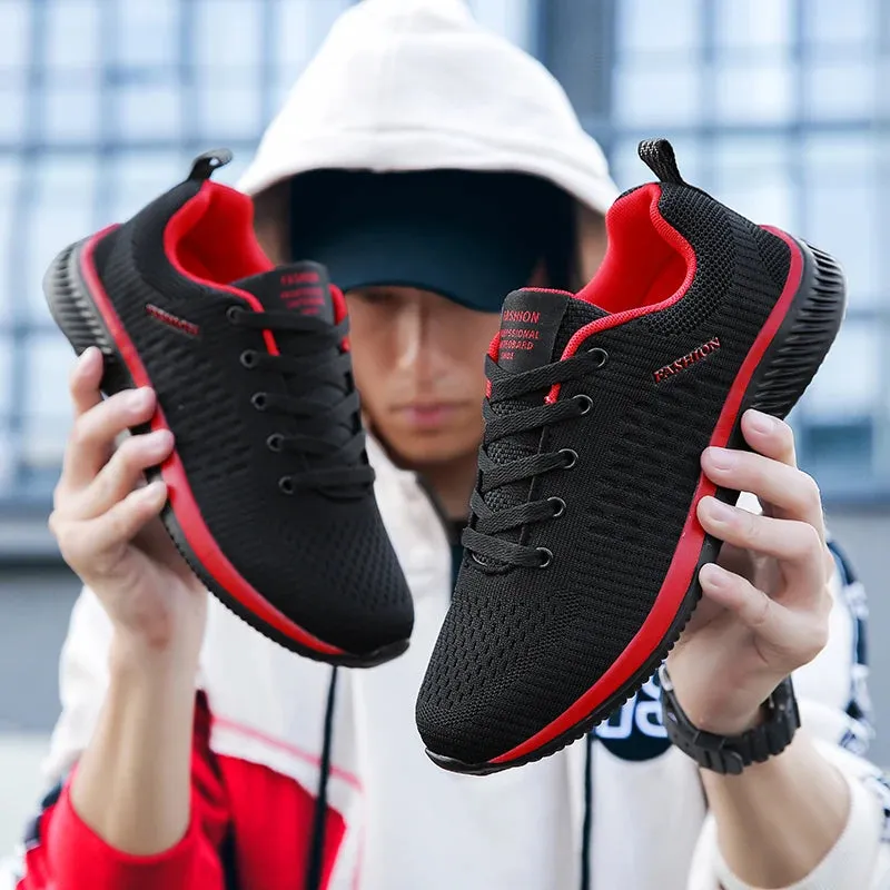 Men’s Breathable Knit Casual Sneakers – Lightweight Athletic Shoes
