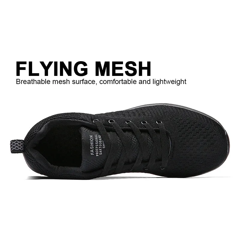 Men’s Breathable Knit Casual Sneakers – Lightweight Athletic Shoes