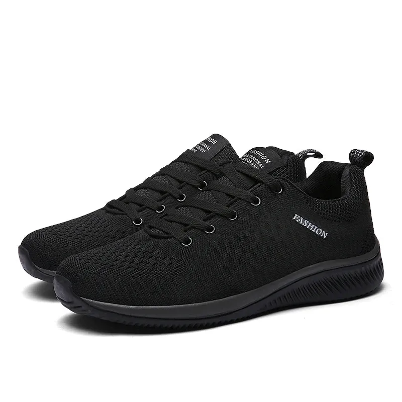Men’s Breathable Knit Casual Sneakers – Lightweight Athletic Shoes