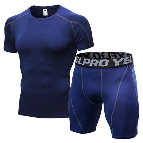 Men's Compression Tracksuit 2 Piece Fitness  Suit
