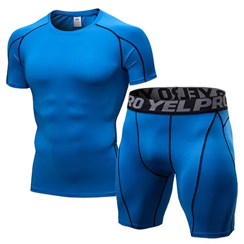 Men's Compression Tracksuit 2 Piece Fitness  Suit