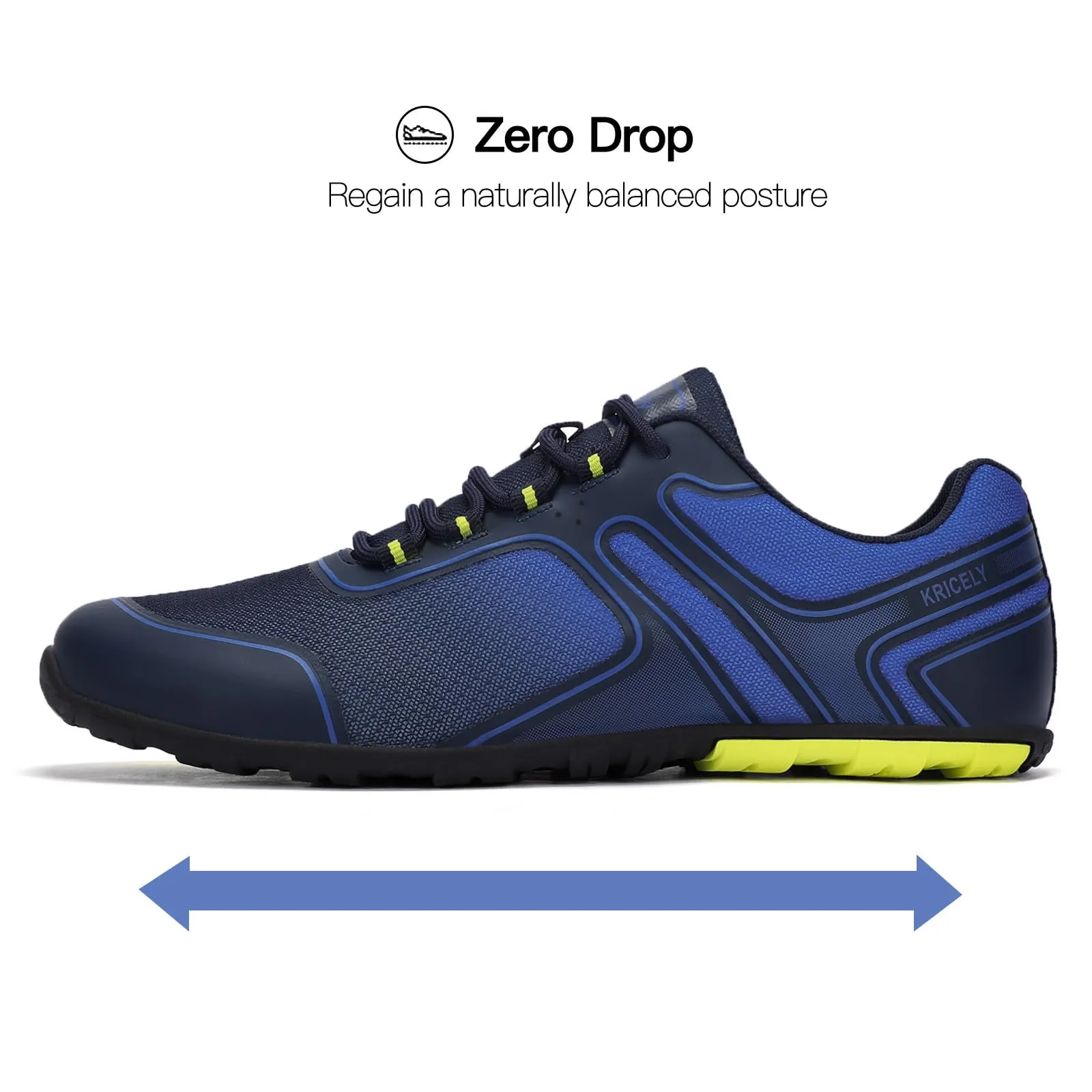 Men's Hike Barefoot Shoes | Wide Toe Box Minimalist Shoes for Gym Workout | Grounded Footwear Cross-Trainer Athletic Sneakers