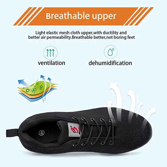 Mesily Safety Steel Toe Shoes for Men Lightweight Non Slip Work Construction Industrial Shoes - Breathable Sneakers Outdoor Resistant Composite Work Toe Shoes - Size 50 (15.5)