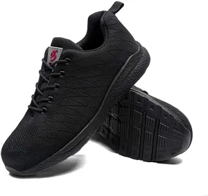 Mesily Safety Steel Toe Shoes for Men Lightweight Non Slip Work Construction Industrial Shoes - Breathable Sneakers Outdoor Resistant Composite Work Toe Shoes - Size 50 (15.5)