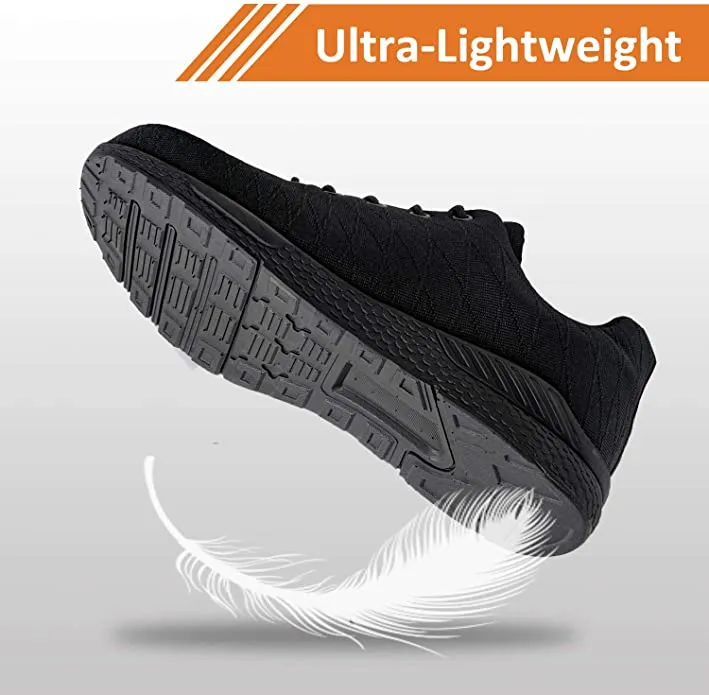 Mesily Safety Steel Toe Shoes for Men Lightweight Non Slip Work Construction Industrial Shoes - Breathable Sneakers Outdoor Resistant Composite Work Toe Shoes - Size 50 (15.5)