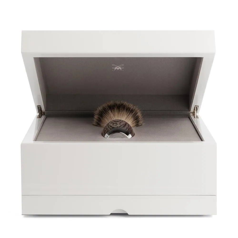 MÜHLE EDITION 3 Pc. Shaving Set, Silvertip Badger / Fusion, Ancient Oak & Sterling Silver