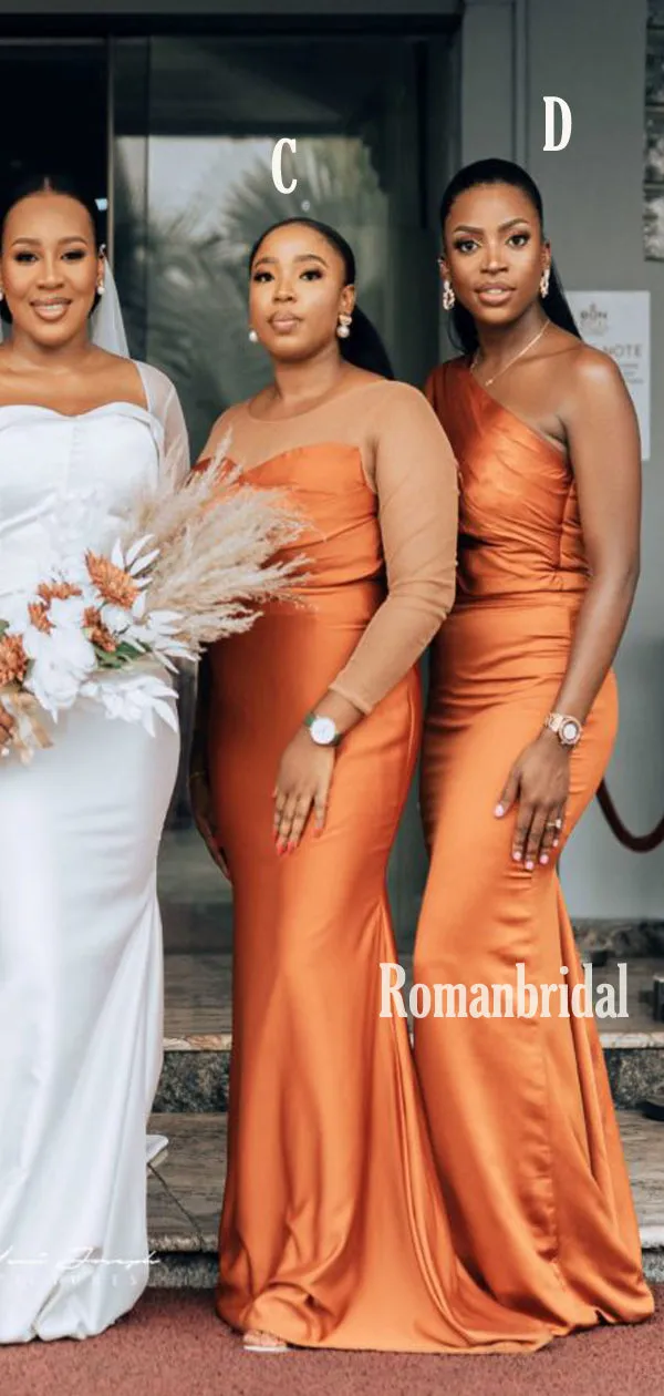 Mismatiched Mermaid Cheap Long Bridesmaid Dresses Online,RBWG0049