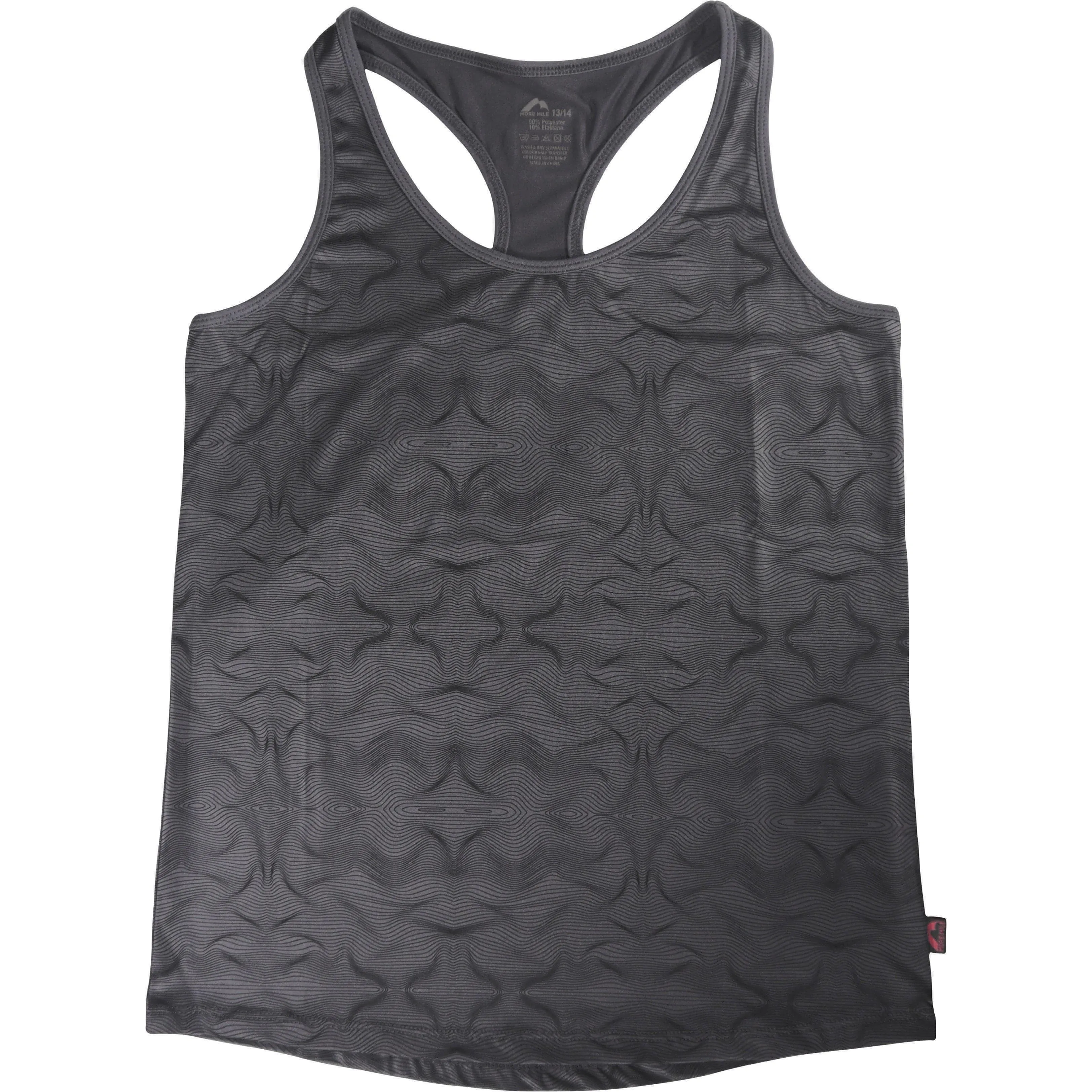 More Mile Racer Back Girls Running Vest - Grey