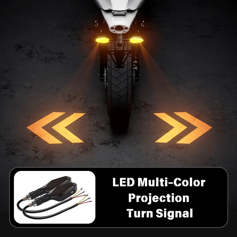 Motorcycle LED Multi-Color Projection Turn Signal Indicator