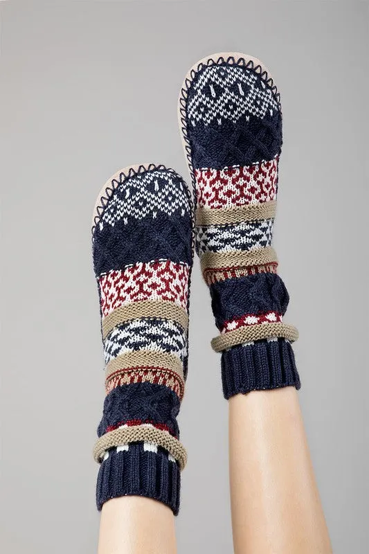 MT. ROSE SLIPPER SOCKS NAVY