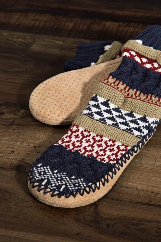 MT. ROSE SLIPPER SOCKS NAVY