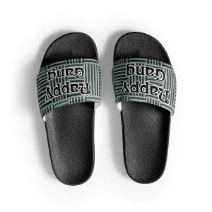 Nappy Gang Green and Black Striped Men’s slides