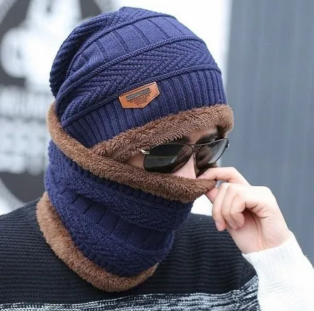 Neck warmer knitted Hat