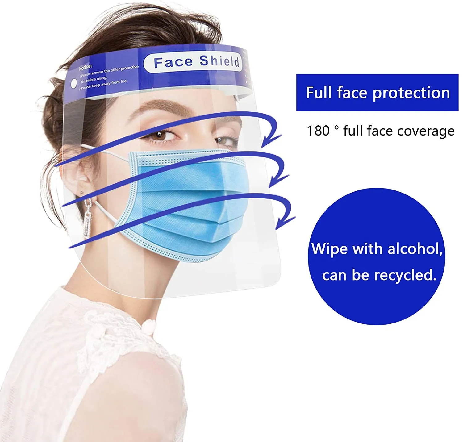 New 10 Pack Face Shield Reusable for Cycling Camping Travel for Unisex Kids Teen Adults