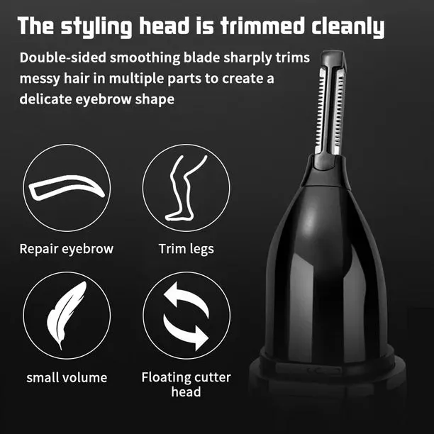 NEW Ear and Nose Hair Trimmer, 4 in 1 Electric Rechargeable Men's Nose Hair Trimmer Professional Painless Nose Hair Remover with Waterproof Dual Edge Blades