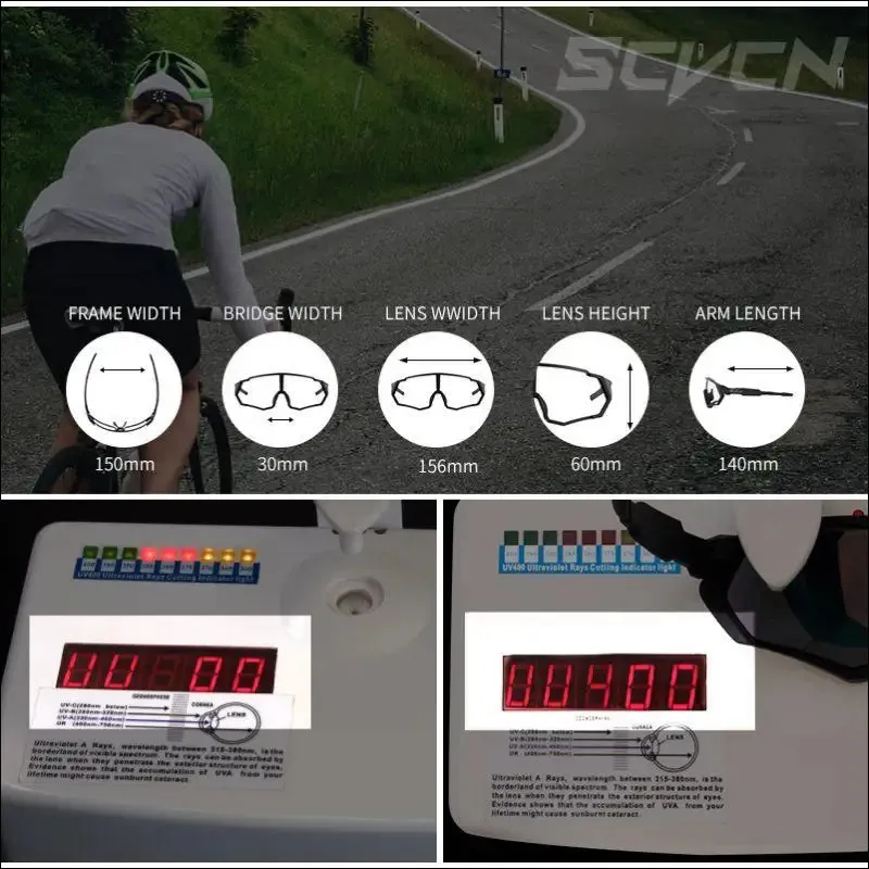 New style photochromic cycling sunglasses - uv400 polarized mtb eyewear