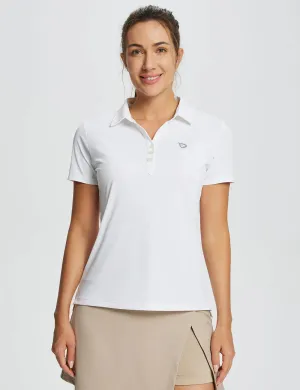 New with tags! Baleaf Women's Flyleaf UPF50  Polo Shirt in White, Sz S Retails $42 