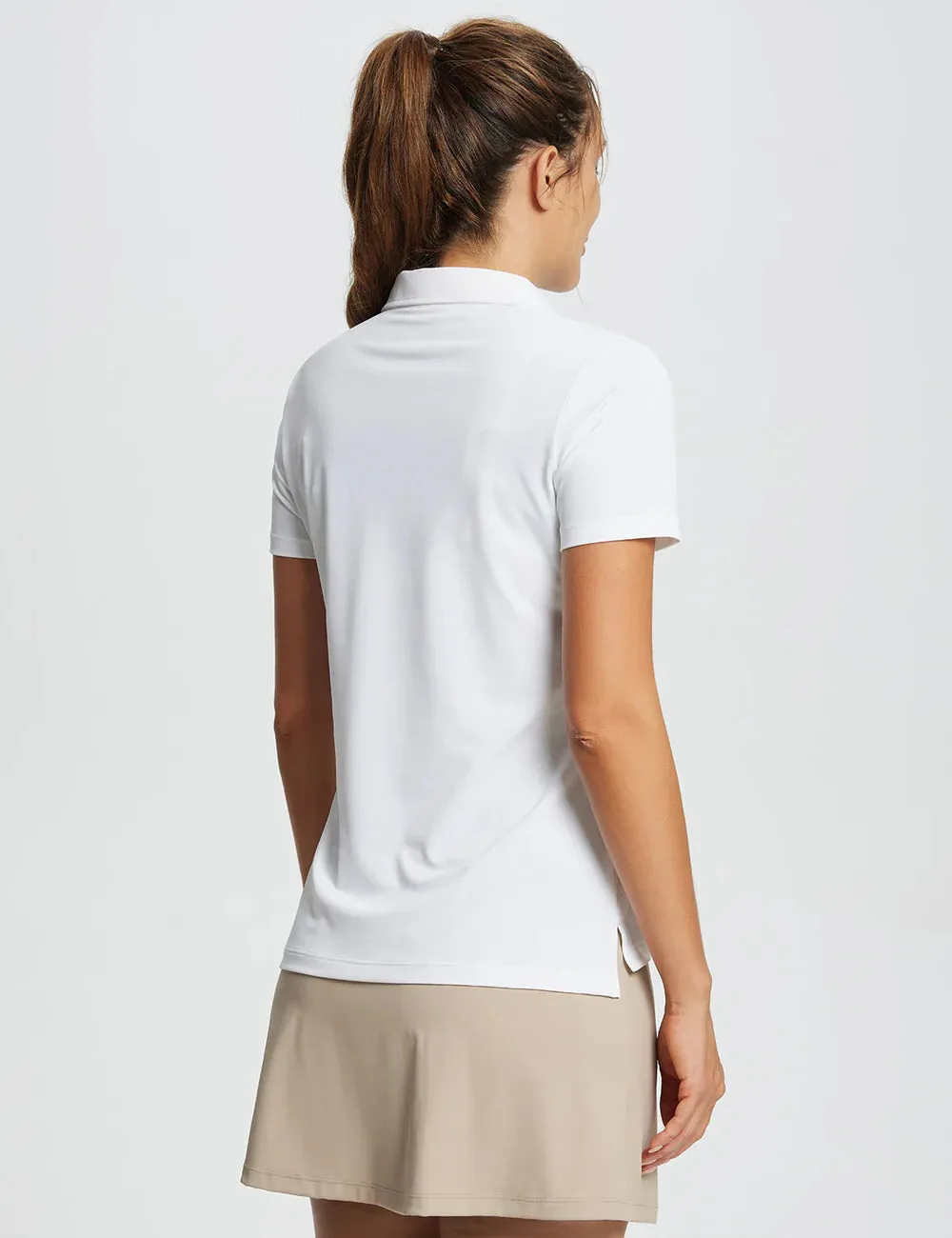 New with tags! Baleaf Women's Flyleaf UPF50  Polo Shirt in White, Sz S Retails $42 