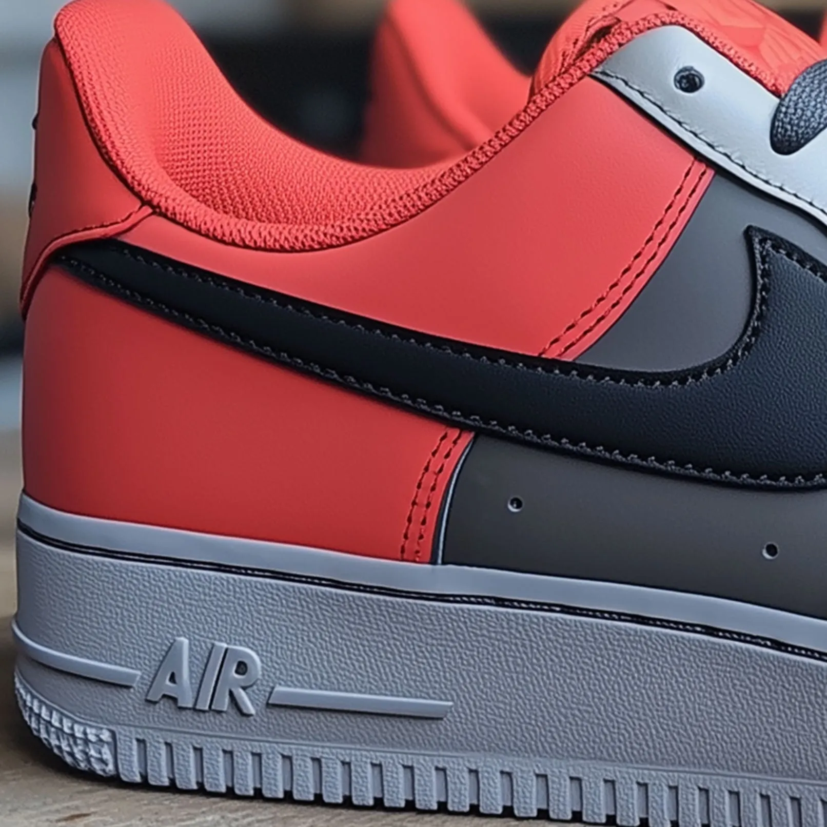 Nike Air Force 1 Custom Sneakers | Crimson Shade