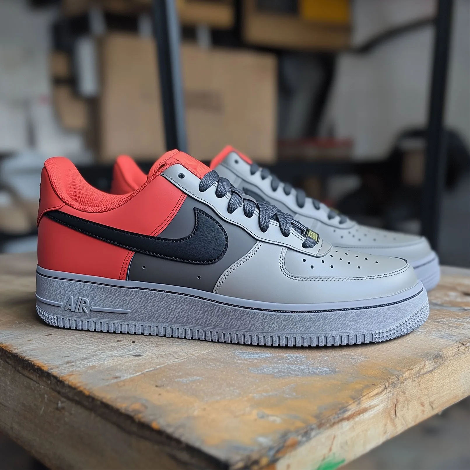 Nike Air Force 1 Custom Sneakers | Crimson Shade