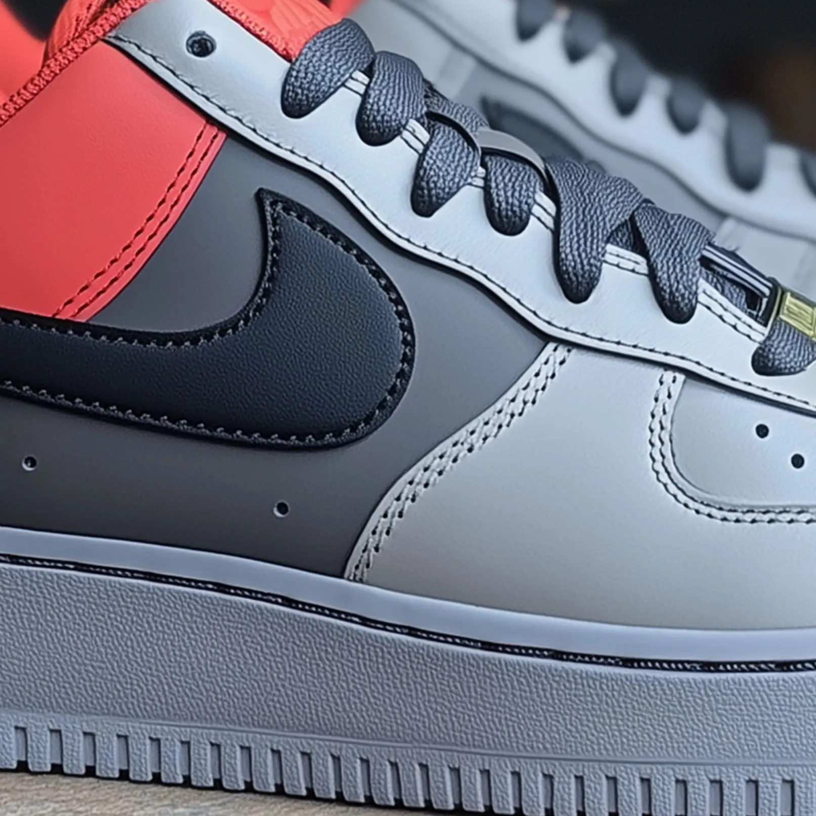 Nike Air Force 1 Custom Sneakers | Crimson Shade