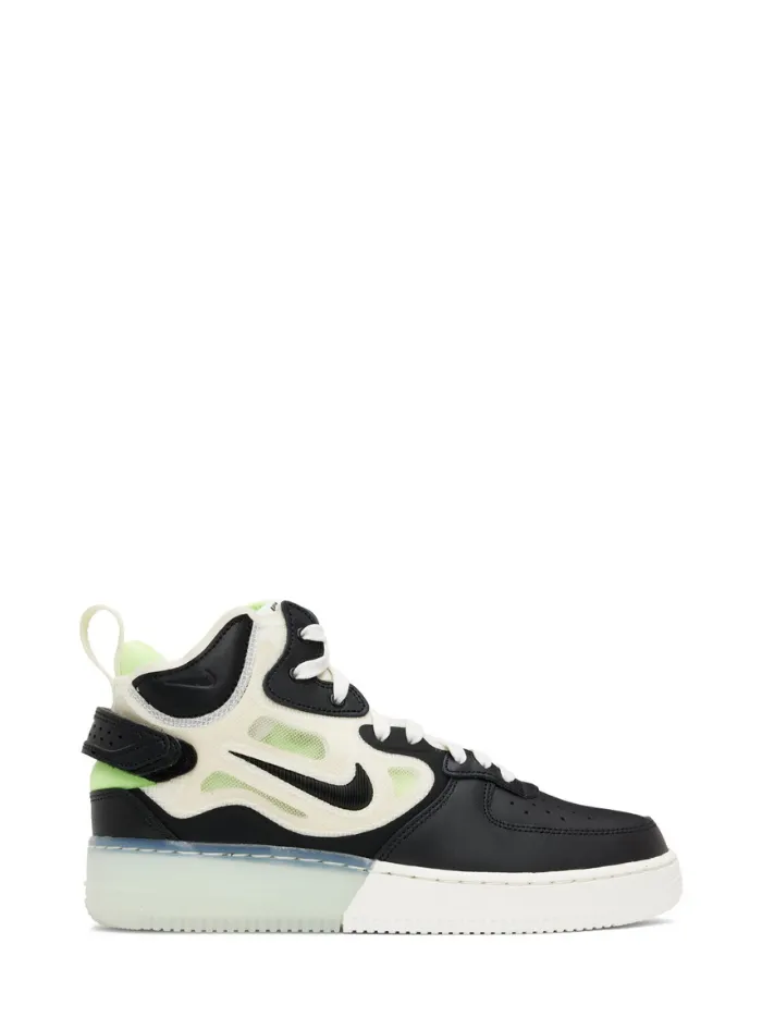 NIKE Black Air Force 1 Mid React Sneakers