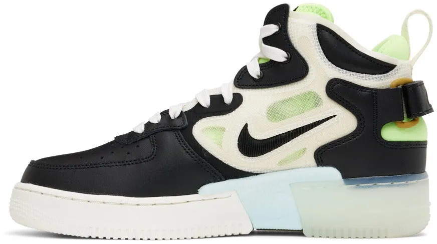 NIKE Black Air Force 1 Mid React Sneakers