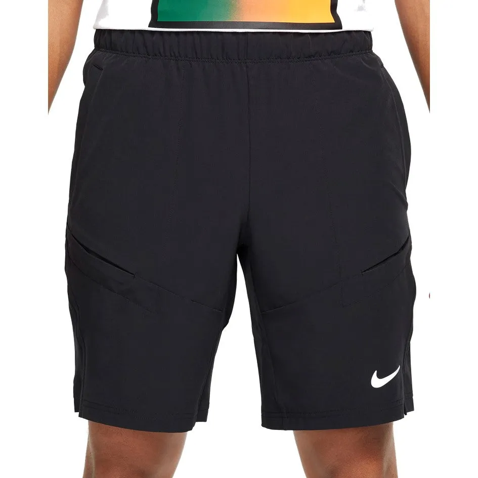 Nike Men's Advantage 9" Black & White Tennis Shorts