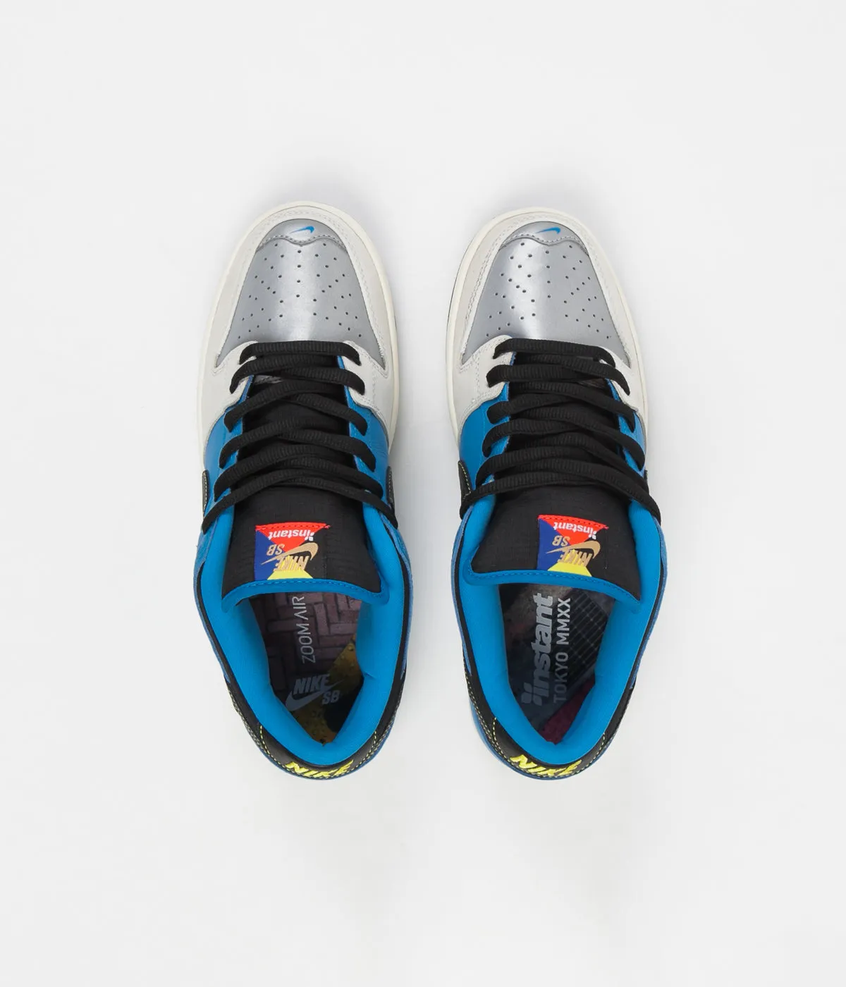 Nike SB x Instant Dunk Low Pro QS 2 Shoes - Blue Hero / Black - Pale Ivory
