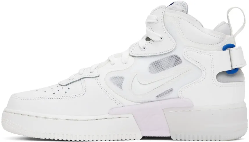 NIKE White Air Force 1 Mid React Sneakers