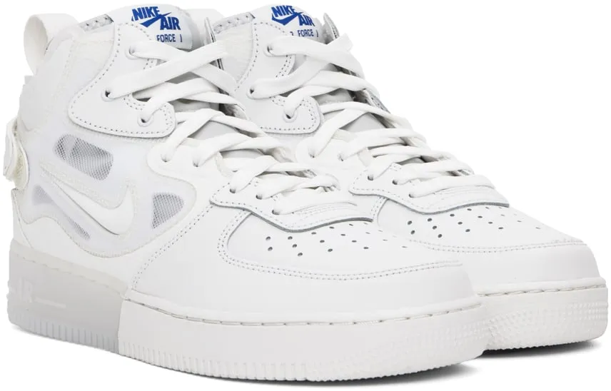 NIKE White Air Force 1 Mid React Sneakers