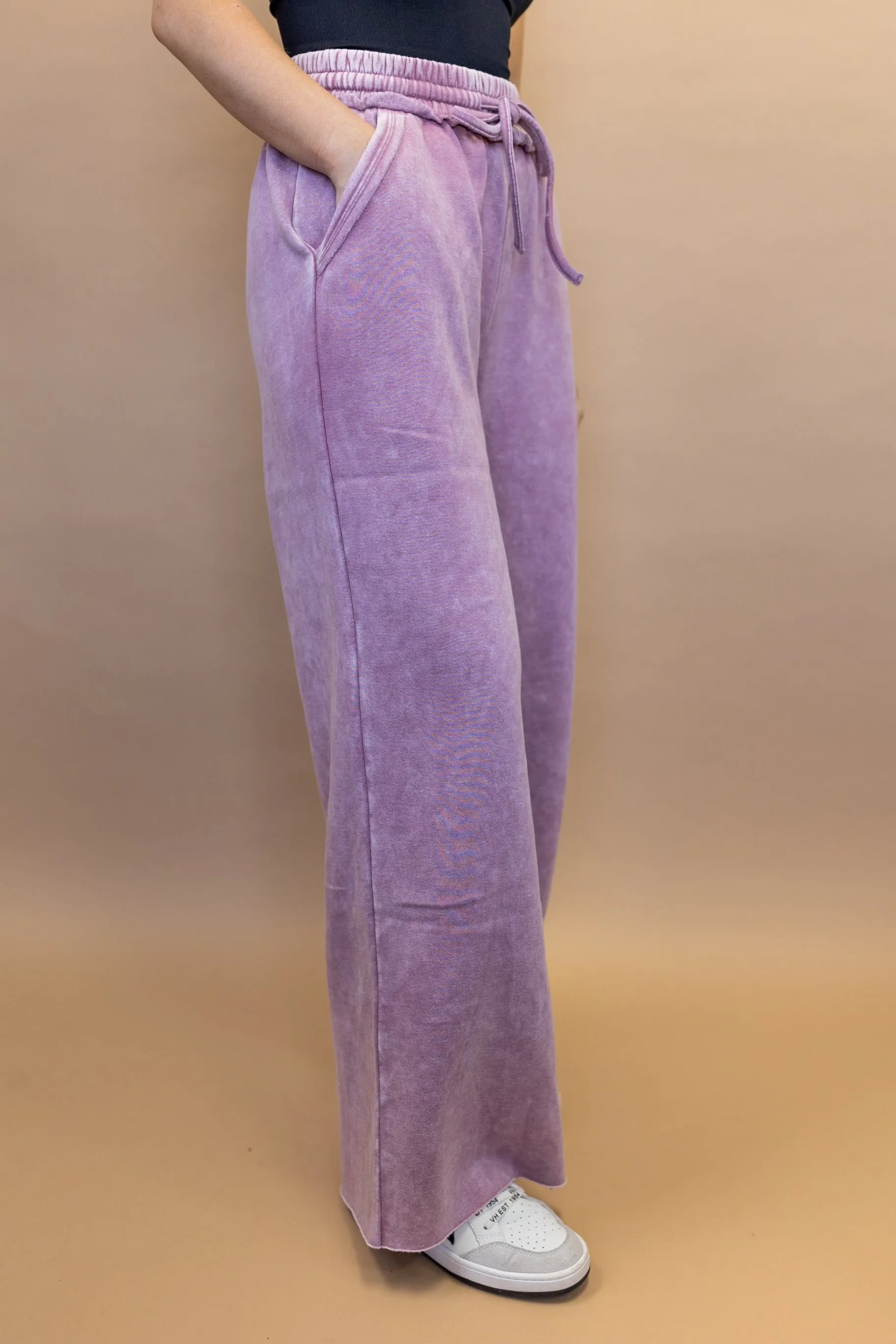 Nona Drawstring Pants in Lilac