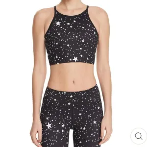NWT Aqua Athletic Mini Star Ladder Strap Back Fitness Running Sports Bra