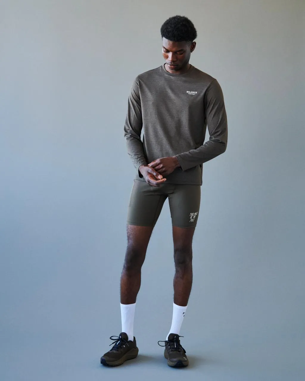 Pas Normal Studios - M's Balance Long Sleeve T-Shirt - Dusty Brown