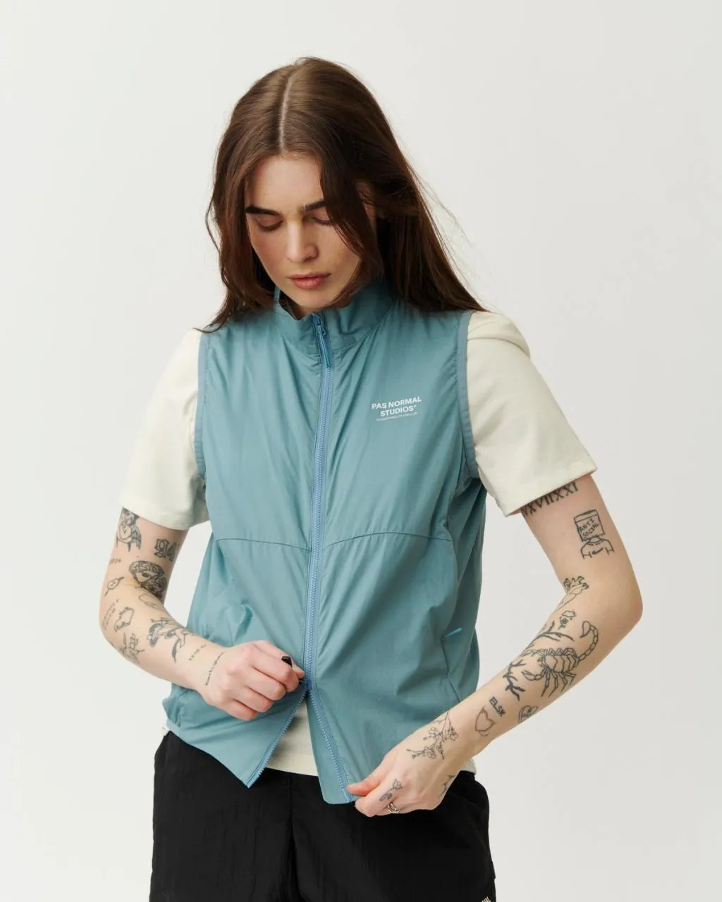 Pas Normal Studios - W's Off-Race Stow Away Vest - Dusty Blue